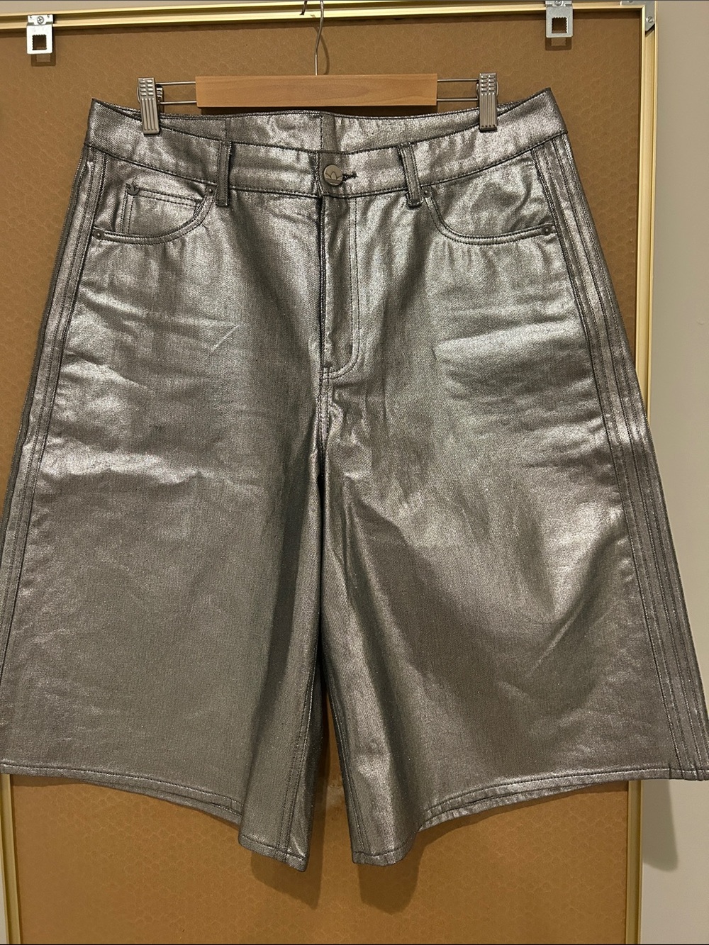 Adidas Metallic Silver Women’s Shorts